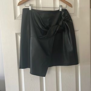 Faux leather black skirt